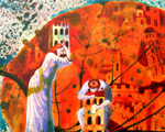 Tempera over gesso on wood