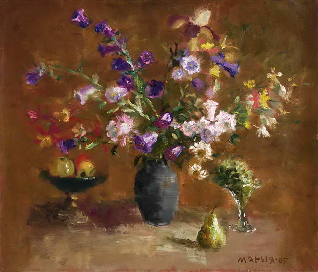 'Still Life with Bluebells', Maria Isaenok