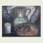 Alexander Rodin, Still Life with a Loaf of Bread