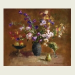 Maria Isaenok, 'Still Life with Bluebells'