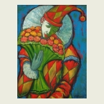 Victor Savchenko, 'Clown with a Bouquet'