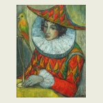, 'Harlequin with a Parrot'